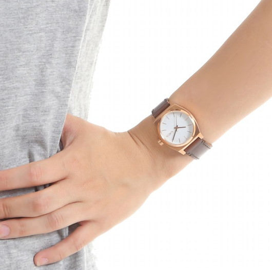【5年間物損保証】ニクソン 腕時計 レディース ブラウン Medium Time Teller Leather NIXON NA11722630-00 【国内正規品】