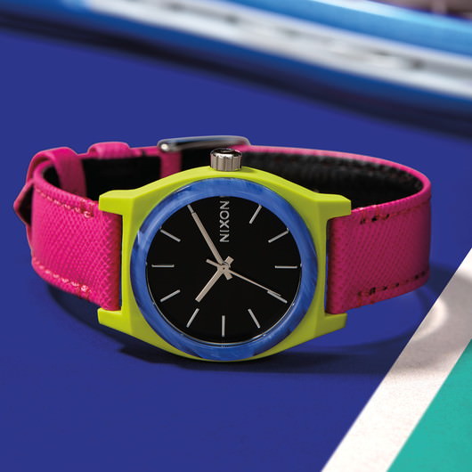 【5年間物損保証】ニクソン 腕時計 レディース マジェンタ Medium Time Teller Leather NIXON NA11723152-00 【国内正規品】