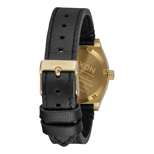 【5年間物損保証】ニクソン 腕時計 レディース ブラック Medium Time Teller Leather NIXON NA1172513-00 【国内正規品】