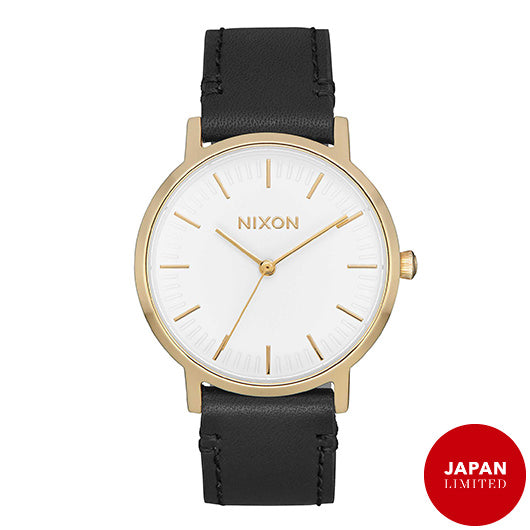 【5年間物損保証】ニクソン 腕時計 メンズ ブラック Porter 35 Leather NIXON NA11992523-00 【国内正規品】