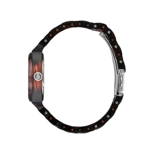 【5年間物損保証】ニクソン 腕時計 レディース レッドブラウン Medium Time Teller Acetate NIXON NA1214200-00 【国内正規品】