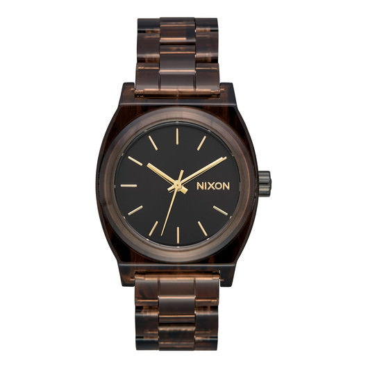 【5年間物損保証】ニクソン 腕時計 レディース ブラウン Medium Time Teller Acetate NIXON NA1214400-00 【国内正規品】
