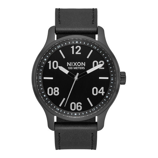 【5年間物損保証】ニクソン 腕時計 メンズ ブラック Patrol Leather NIXON NA12432998-00 【国内正規品】