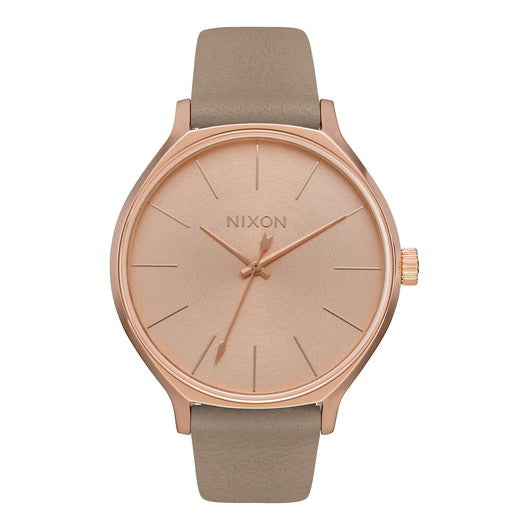 【5年間物損保証】ニクソン 腕時計 レディース グレー Clique Leather NIXON NA12502239-00 【国内正規品】