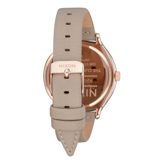 【5年間物損保証】ニクソン 腕時計 レディース グレー Clique Leather NIXON NA12502239-00 【国内正規品】