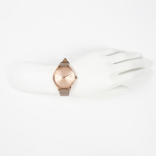 【5年間物損保証】ニクソン 腕時計 レディース グレー Clique Leather NIXON NA12502239-00 【国内正規品】