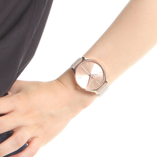 【5年間物損保証】ニクソン 腕時計 レディース グレー Clique Leather NIXON NA12502239-00 【国内正規品】