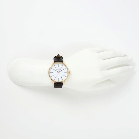【5年間物損保証】ニクソン 腕時計 レディース ブラック Clique Leather NIXON NA12503157-00 【国内正規品】