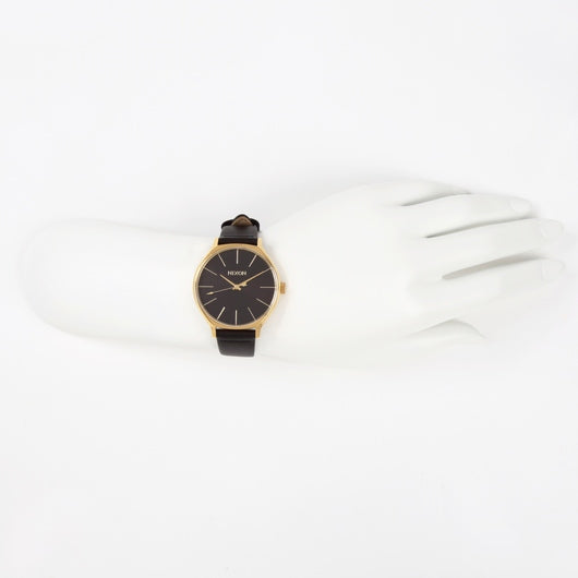 【5年間物損保証】ニクソン 腕時計 レディース ブラック Clique Leather NIXON NA1250513-00 【国内正規品】