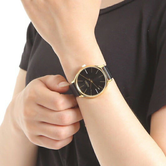 【5年間物損保証】ニクソン 腕時計 レディース ブラック Clique Leather NIXON NA1250513-00 【国内正規品】