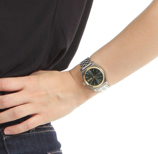 【5年間物損保証】ニクソン 腕時計 レディース シルバー Medium Time Teller NIXON NA11302877-00 【国内正規品】