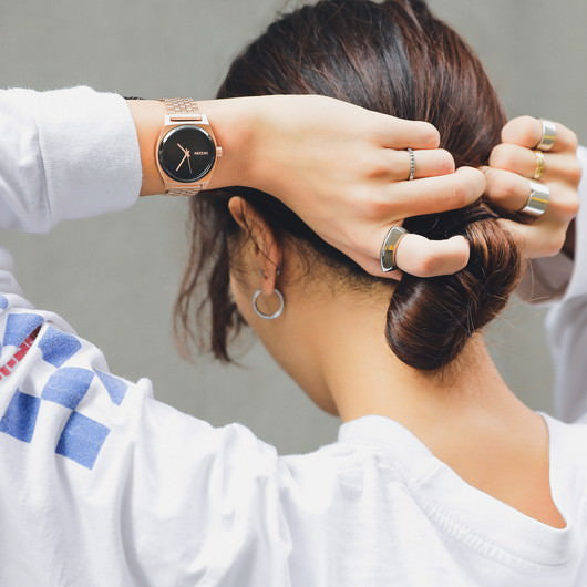 【5年間物損保証】ニクソン 腕時計 レディース ローズゴールド Medium Time Teller NIXON NA11303000-00 【国内正規品】