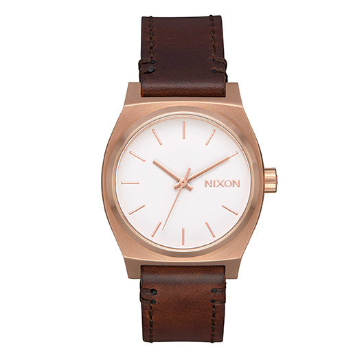 【5年間物損保証】ニクソン 腕時計 レディース ブラウン Medium Time Teller Leather NIXON NA11722630-00 【国内正規品】