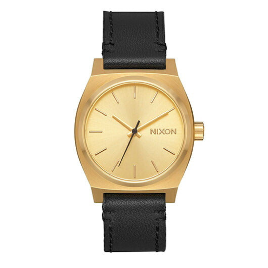 【5年間物損保証】ニクソン 腕時計 レディース ブラック Medium Time Teller Leather NIXON NA1172513-00 【国内正規品】