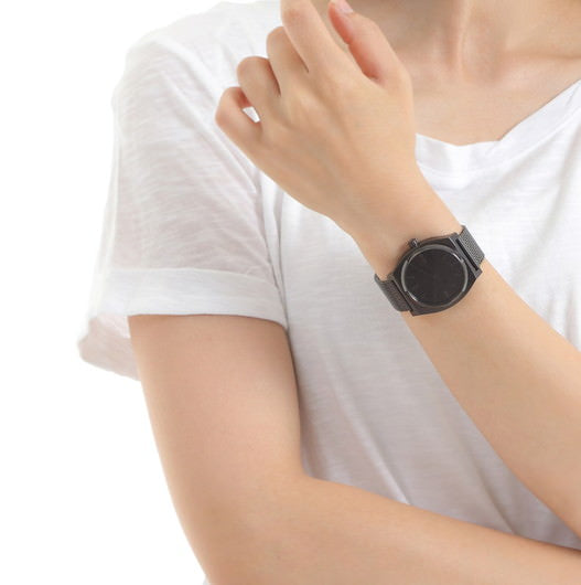 【5年間物損保証】ニクソン 腕時計 レディース ブラック Time Teller Milanese NIXON NA1187001-00 【国内正規品】