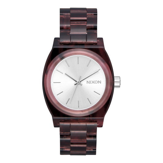 【5年間物損保証】ニクソン 腕時計 レディース レッドブラウン Medium Time Teller Acetate NIXON NA1214200-00 【国内正規品】