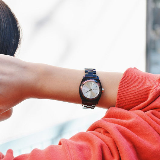 【5年間物損保証】ニクソン 腕時計 レディース レッドブラウン Medium Time Teller Acetate NIXON NA1214200-00 【国内正規品】