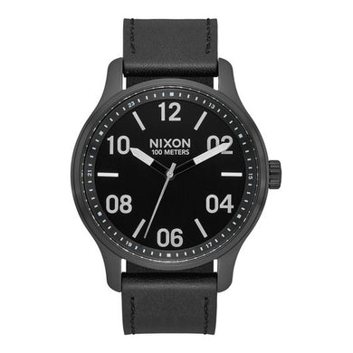 【5年間物損保証】ニクソン 腕時計 メンズ ブラック Patrol Leather NIXON NA12432998-00 【国内正規品】
