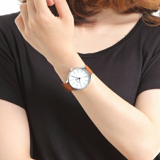 【5年間物損保証】ニクソン 腕時計 レディース ブラウン Clique Leather NIXON NA12501113-00 【国内正規品】