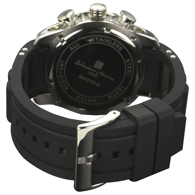 サルバトーレマーラ 腕時計 メンズ ブラック Salvatore marra SM15107-SSBK 【国内正規品】