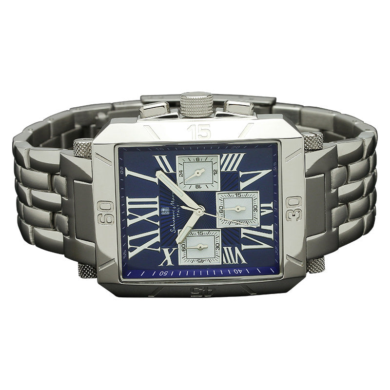 サルバトーレマーラ 腕時計 メンズ シルバー Salvatore marra SM17117-SSBLSV 【国内正規品】