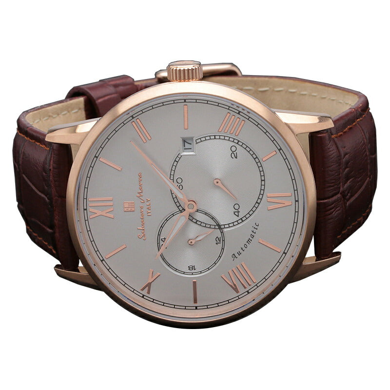 サルバトーレマーラ 腕時計 メンズ ブラウン Salvatore marra SM18104-PGSV 【国内正規品】