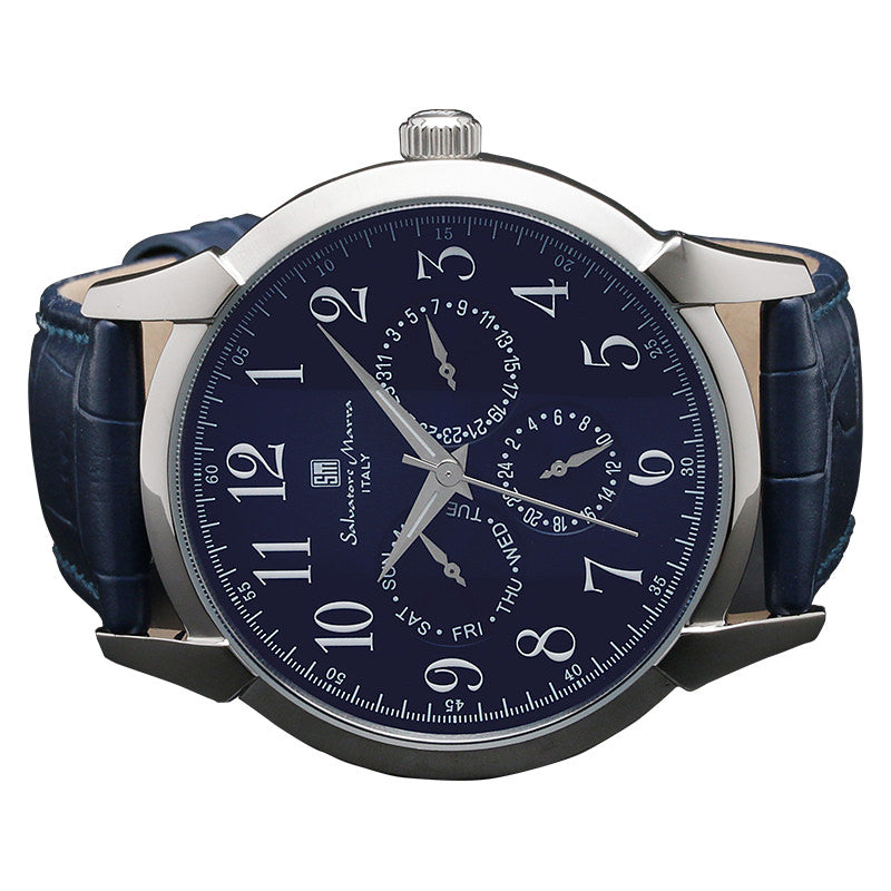 サルバトーレマーラ 腕時計 メンズ ブルー Salvatore marra SM18107-SSBL 【国内正規品】