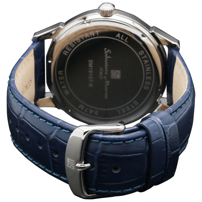 サルバトーレマーラ 腕時計 メンズ ブルー Salvatore marra SM18107-SSBL 【国内正規品】