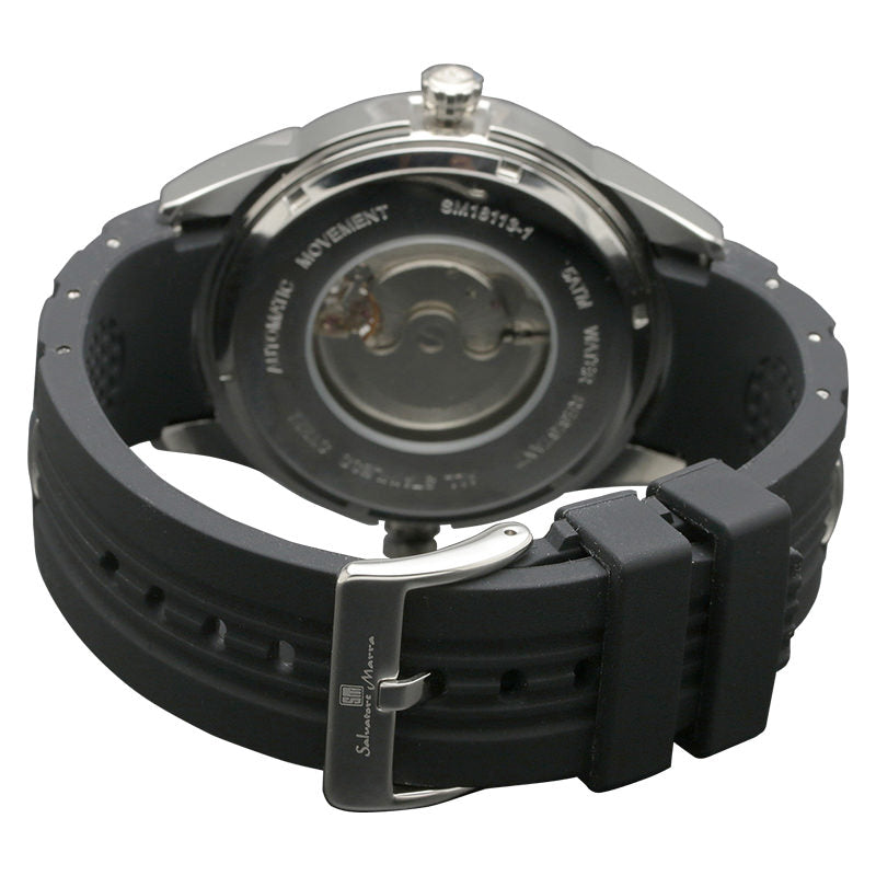 サルバトーレマーラ 腕時計 メンズ ブラック Salvatore marra SM18113-SSWHBL 【国内正規品】